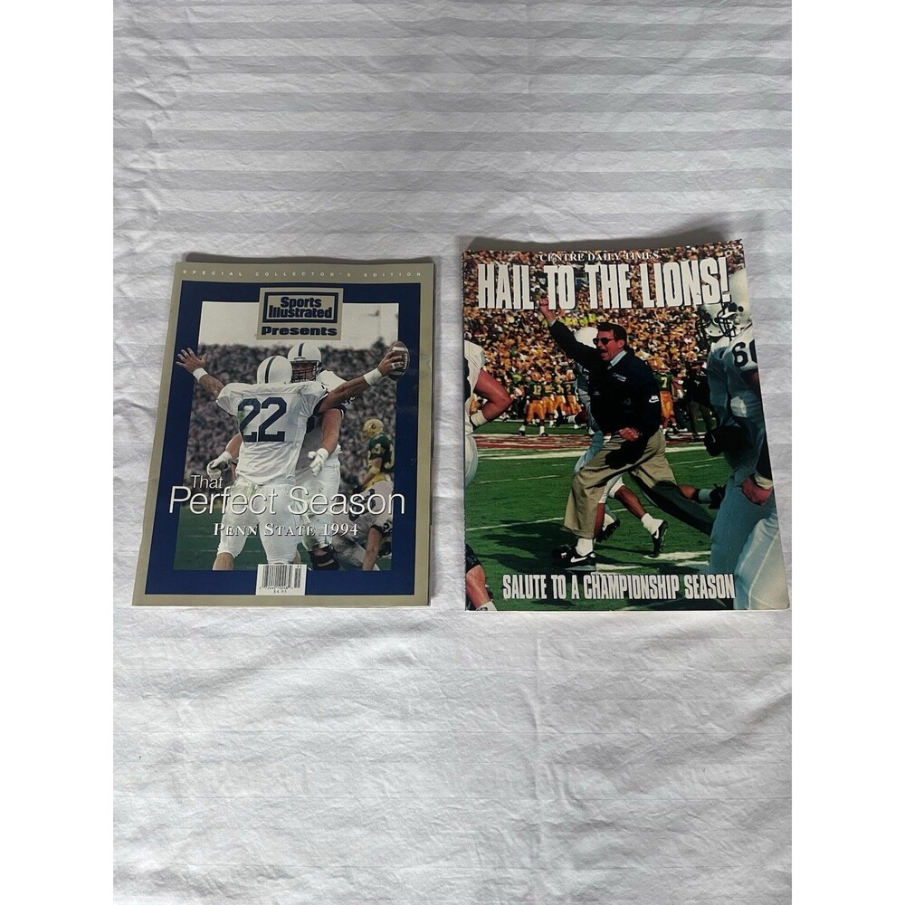 Penn State 1994 Perfect Season Lot Rose Bowl Champions SI Magazine & CDT Book